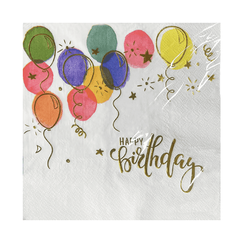 33x33 Boldog születésnapot Elegáns szalvéták forró bélyegzéssel SJ5201